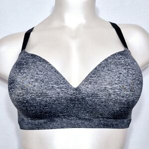 40DD Soma Embliss Luxe Wireless Lace With J Hook‎ Bra Gray & Black